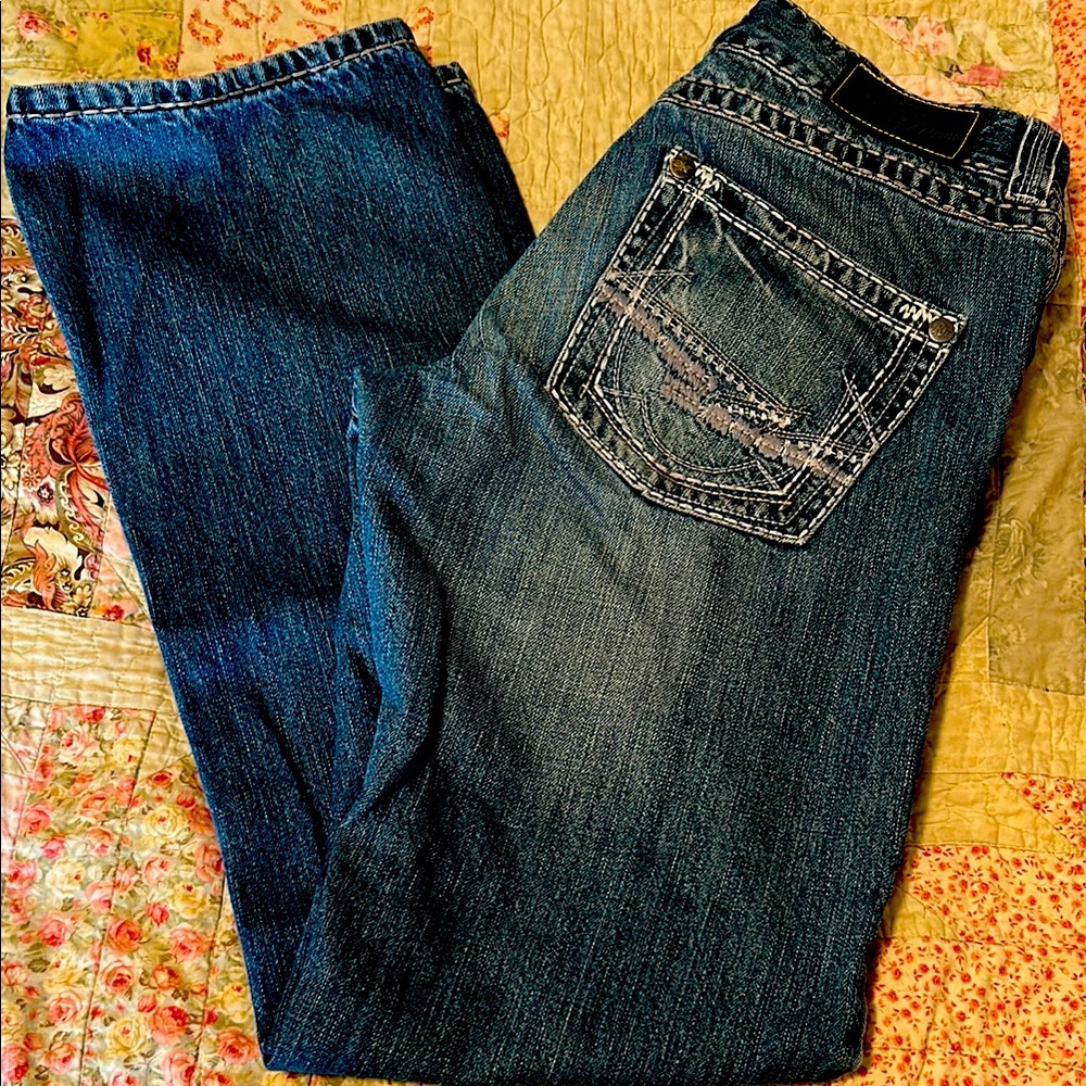 Wrangler Dark Blue Bootcut Jeans 31x34